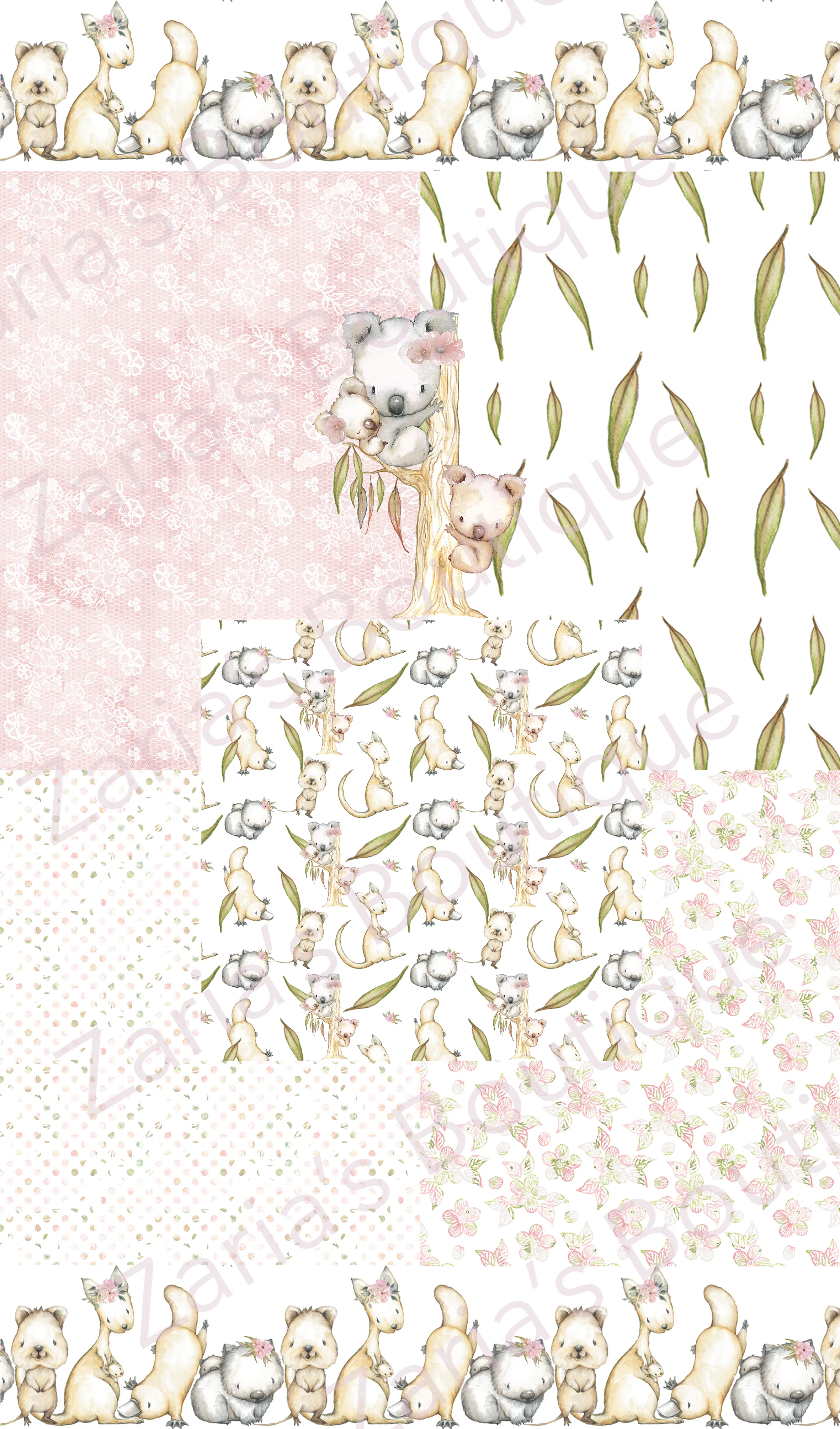 ⋅ Aussie Flora  ⋅ Custom Floral Vegan Faux Leather