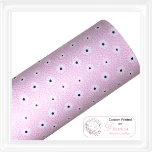 ⋅ Pink Daisy ⋅ Custom Printed Premium Vegan Faux Leather ⋅