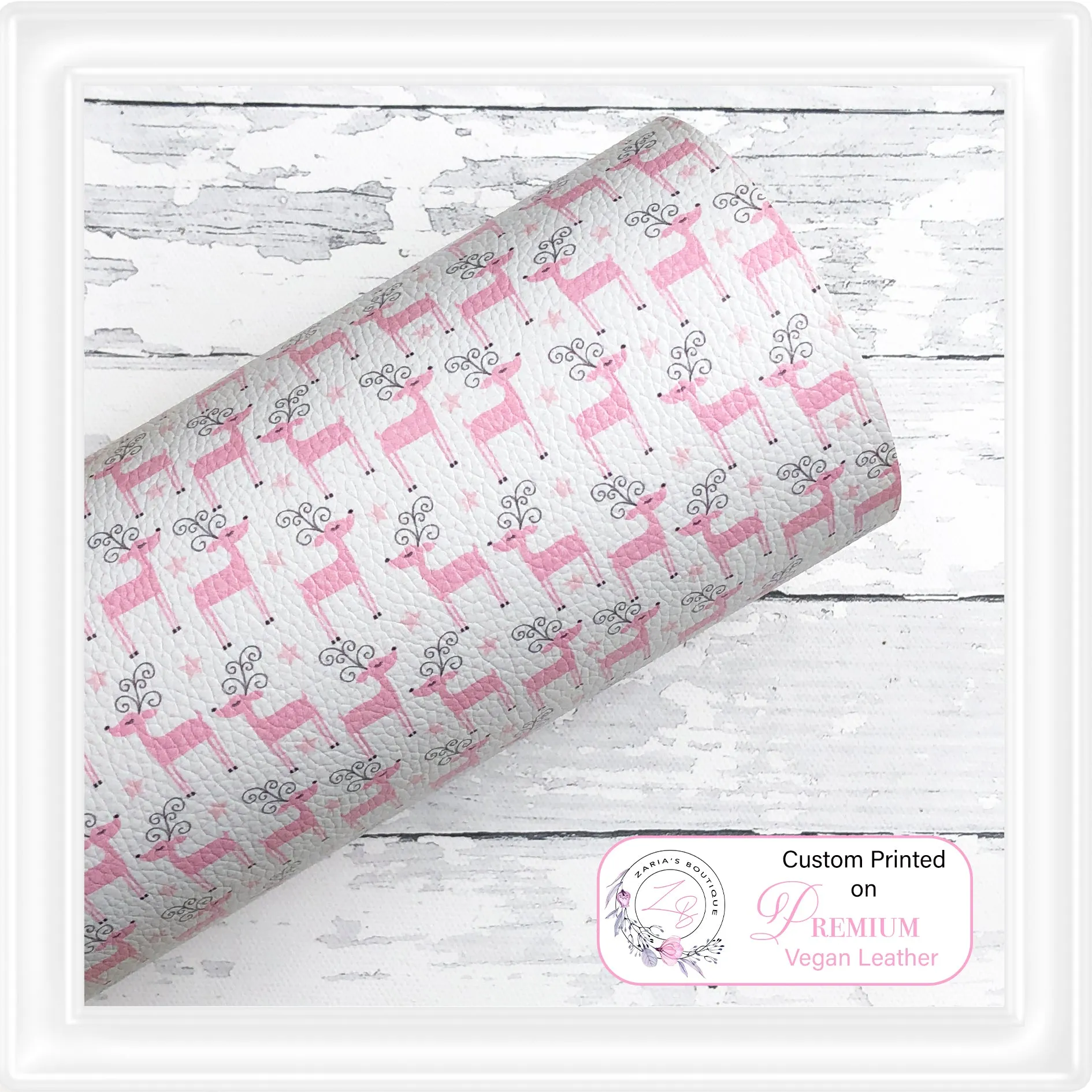⋅ Pretty In Pink Christmas  ⋅ Luxe Vegan Faux Leather ⋅ Sheets or Rolls! ⋅