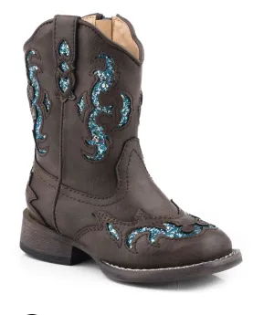 09-017-1903-2927 Roper Toddler Glitter Gypsy Brown/Blue Glitter