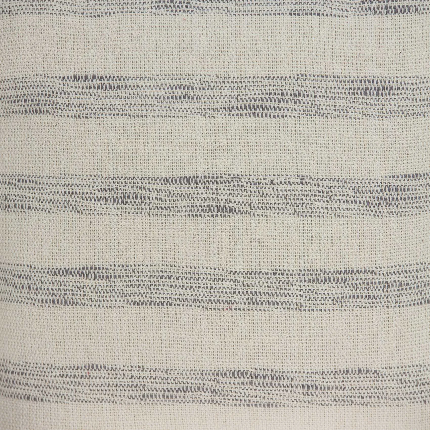100% Cotton Beige and Light Grey Striped Pillow Cover with Tassels