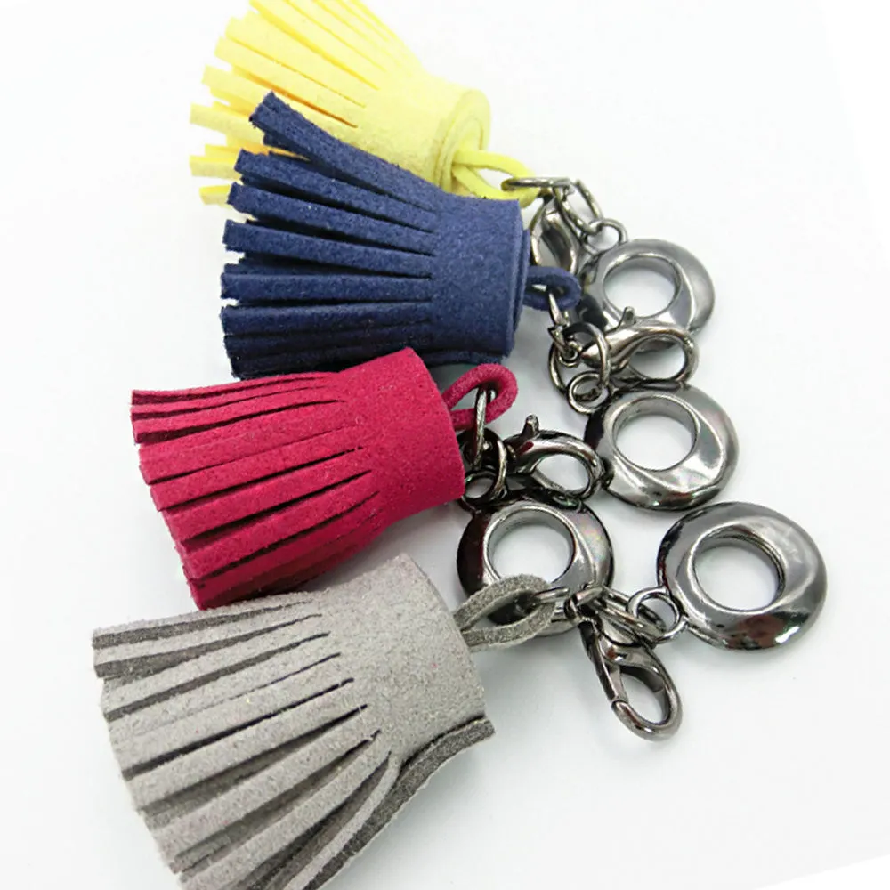 3CM Fiber Tassel Artificial Leather Tassel Fringe Tassels cute fat tassel DIY jewelry Accessories Pendent Charms Findings red 10pcs
