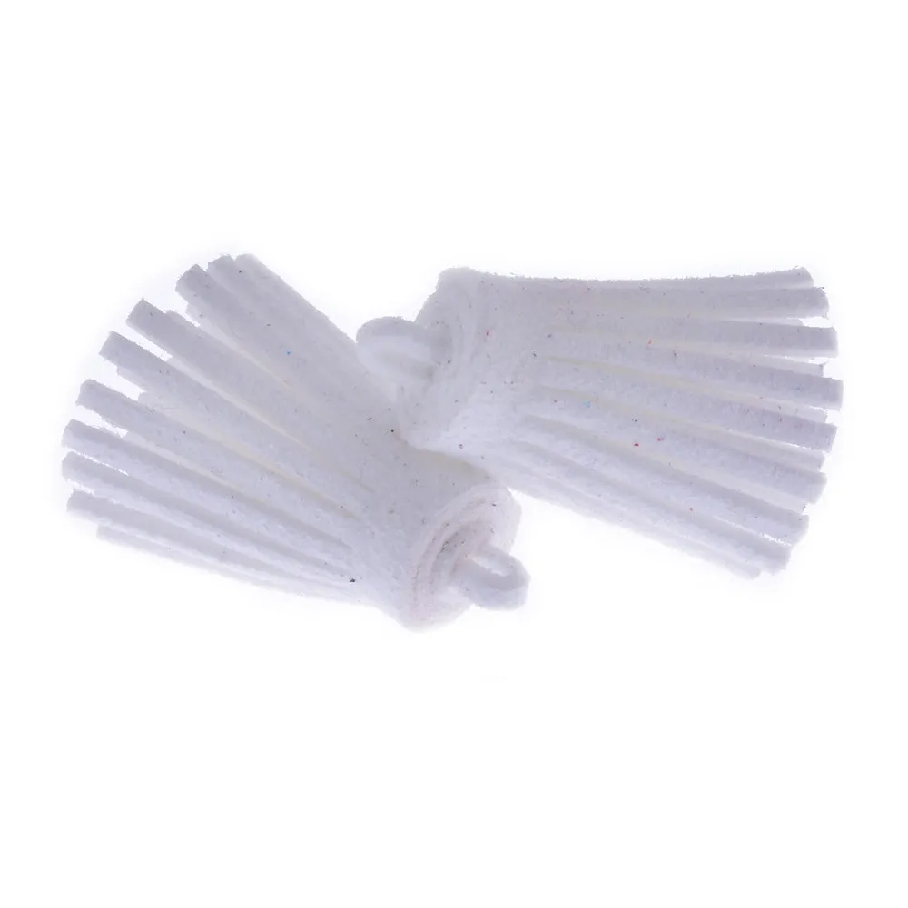 3CM Fiber Tassel Artificial Leather Tassel Fringe Tassels cute fat tassel DIY jewelry Accessories Pendent Charms Findings white 10pcs