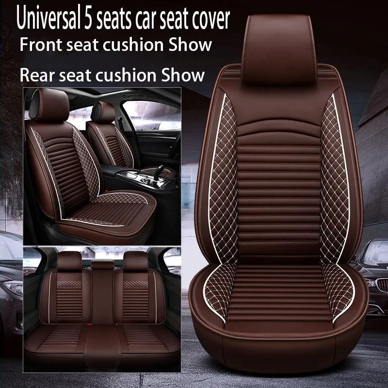 5 seats Universal Car seat cover Waterproof Car Seat Cover Universal 5 set Auto Seat Cushion Leather