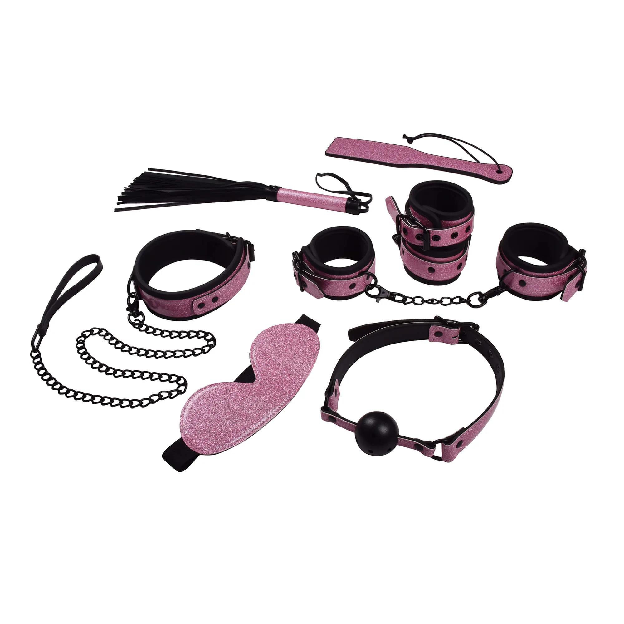 7 Pieces Beginner Bondage Set-Pink