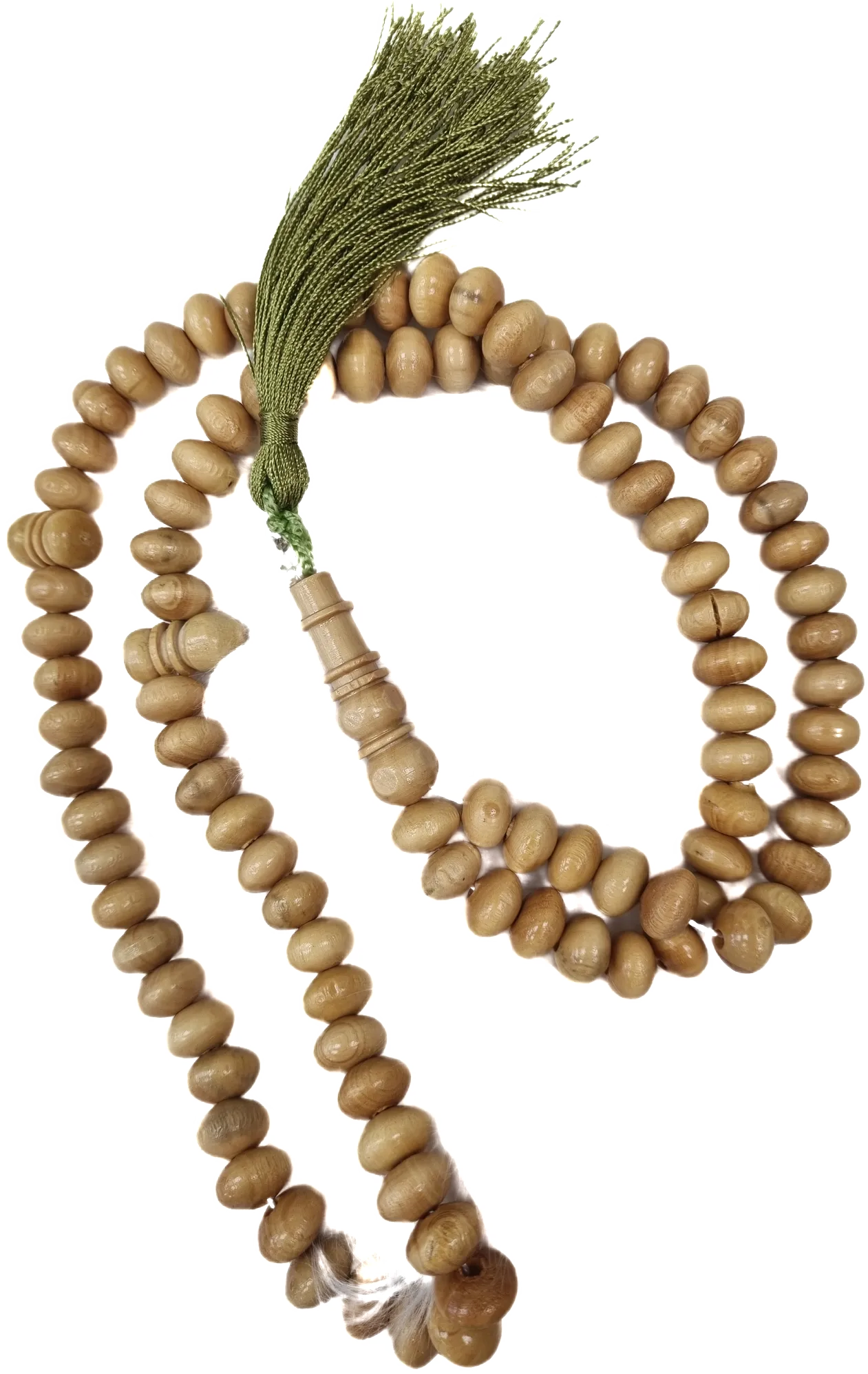 99 Beads Wooden Effect Tasbih - Green