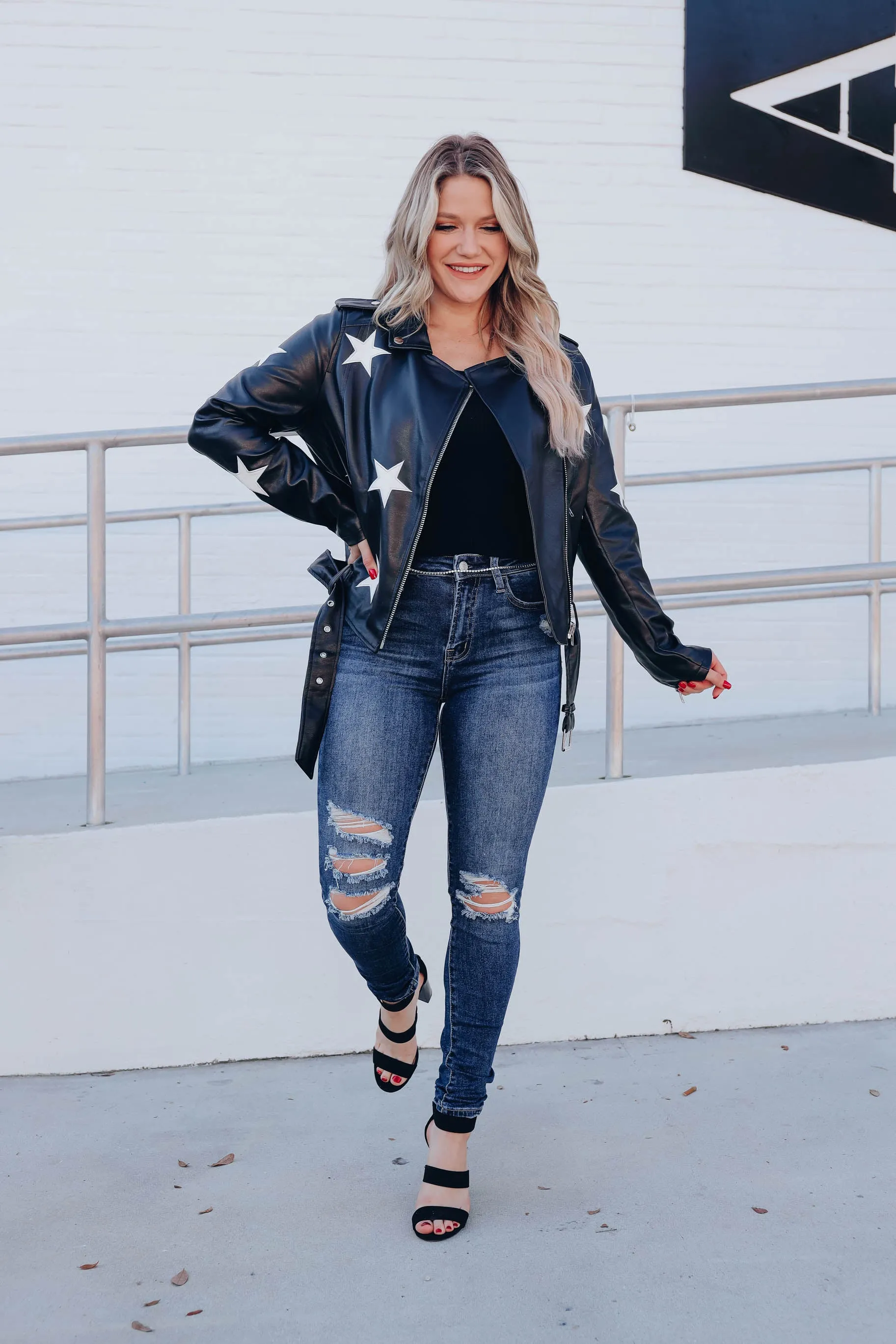 A Star Is Born Faux Leather Jacket - Black