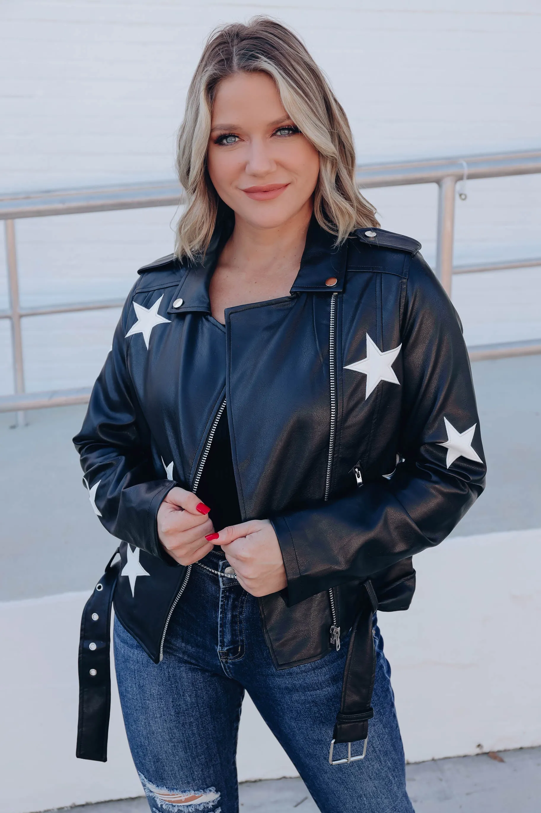 A Star Is Born Faux Leather Jacket - Black