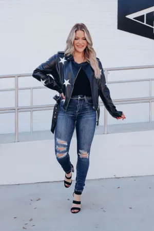 A Star Is Born Faux Leather Jacket - Black