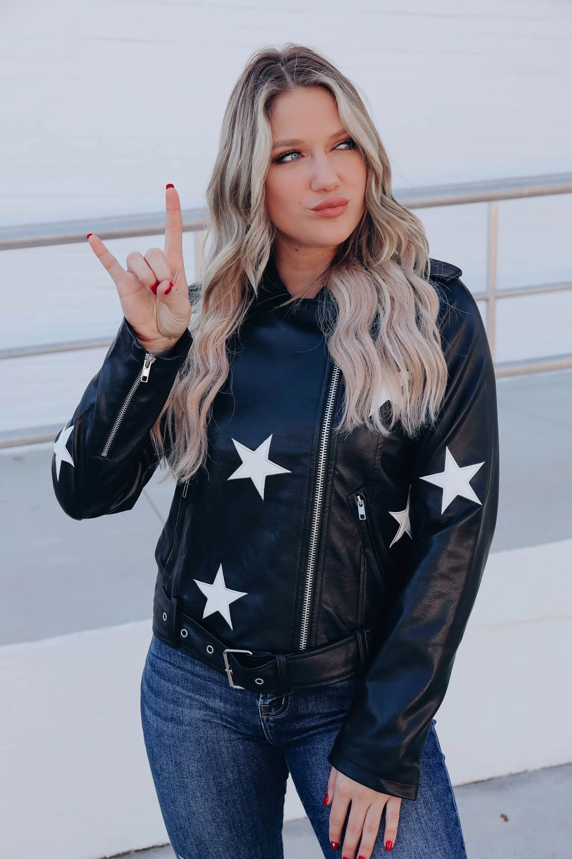 A Star Is Born Faux Leather Jacket - Black