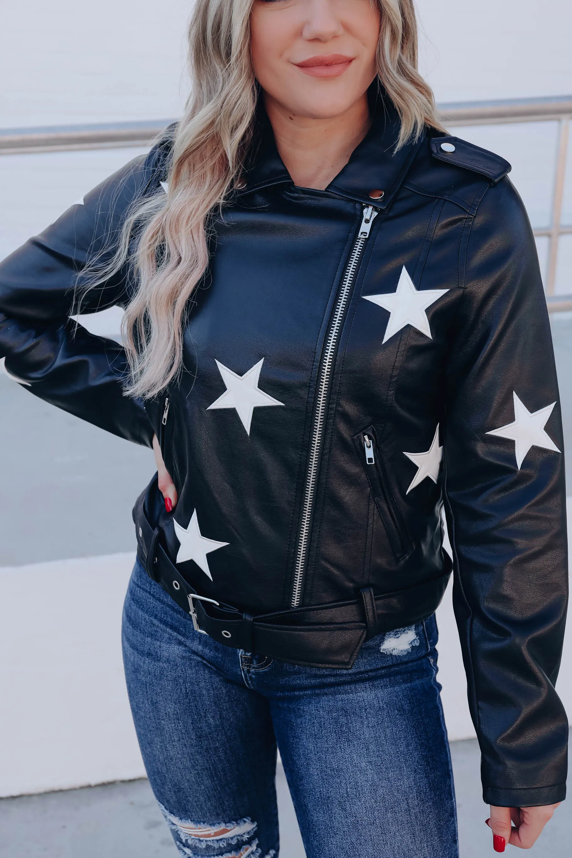 A Star Is Born Faux Leather Jacket - Black