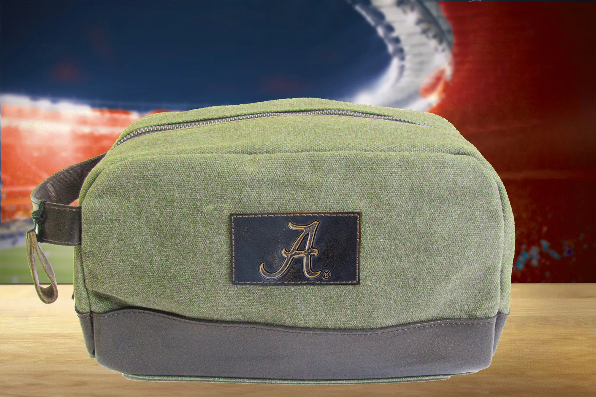 Alabama Crimson Tide Waxed Canvas Toiletry Dopp Bag
