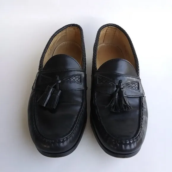 Allen Edmonds Loafer Maxfield Black Leather Tassel Size 10 D