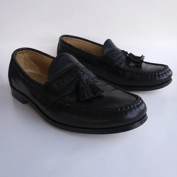 Allen Edmonds Loafer Maxfield Black Leather Tassel Size 10 D