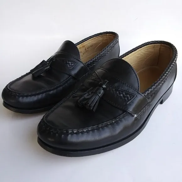 Allen Edmonds Loafer Maxfield Black Leather Tassel Size 10 D