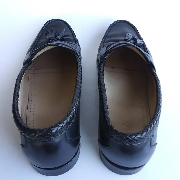 Allen Edmonds Loafer Maxfield Black Leather Tassel Size 10 D