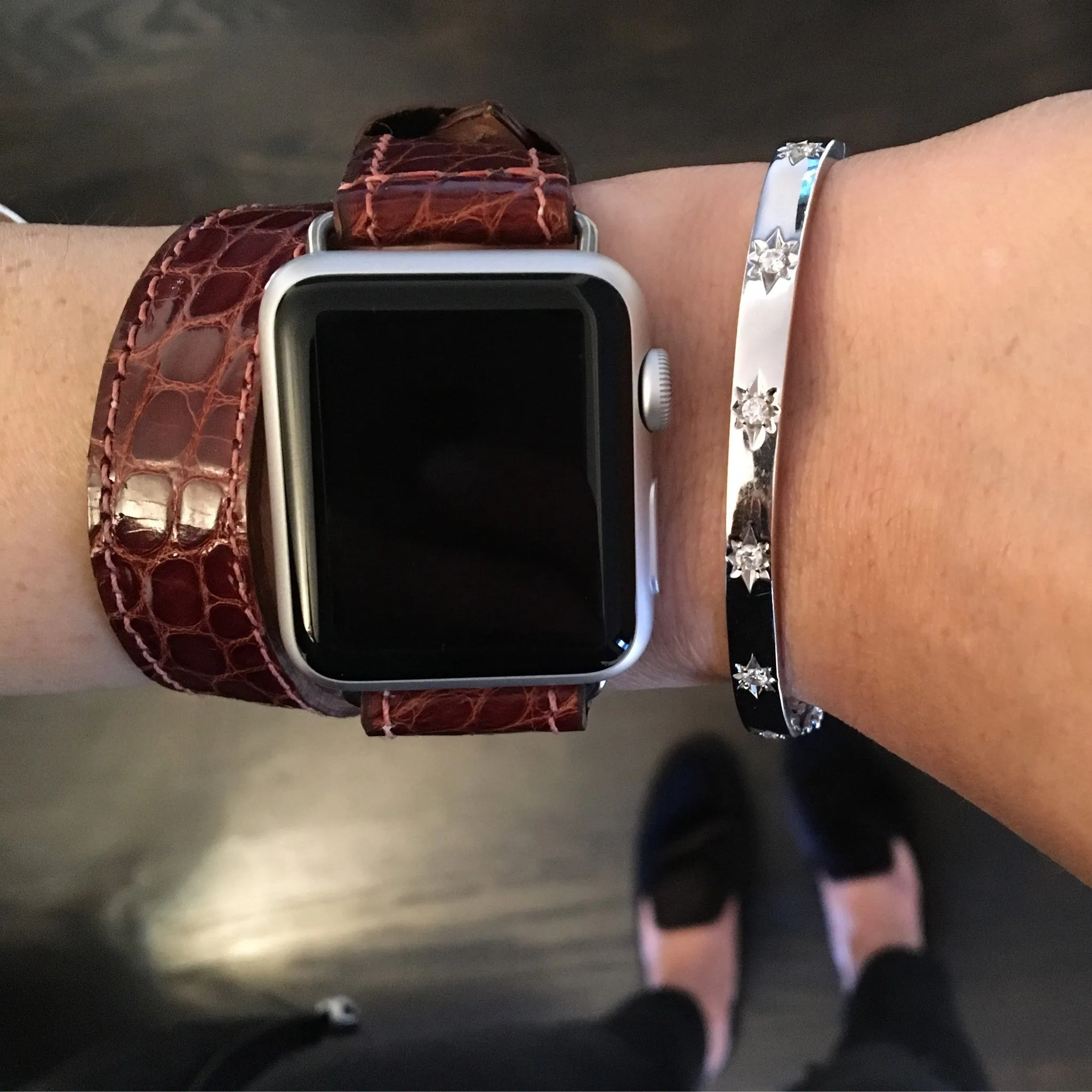 Alligator Apple Watch Double Wrap Band