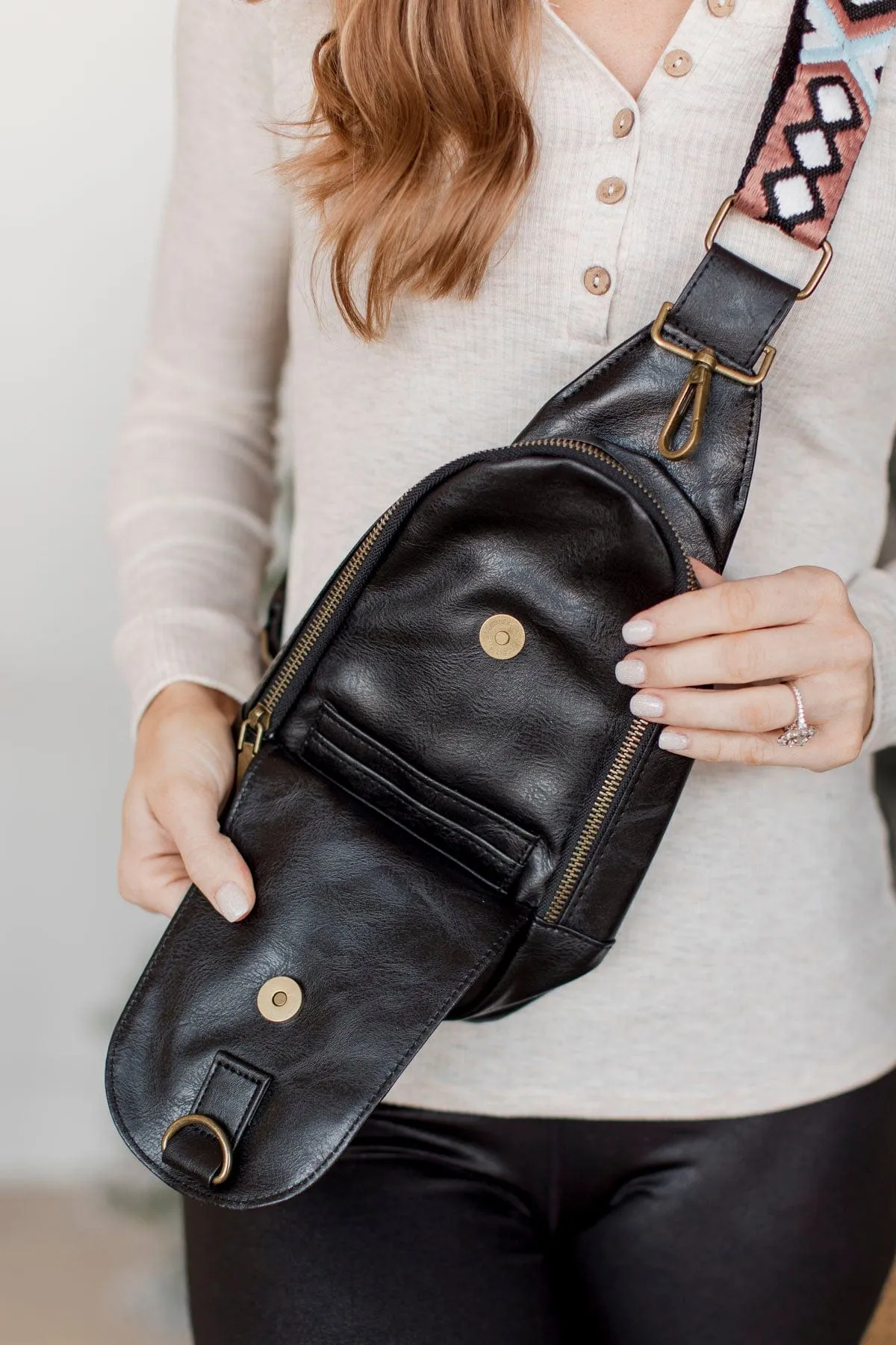 Always On The Go Sling Bag- Black