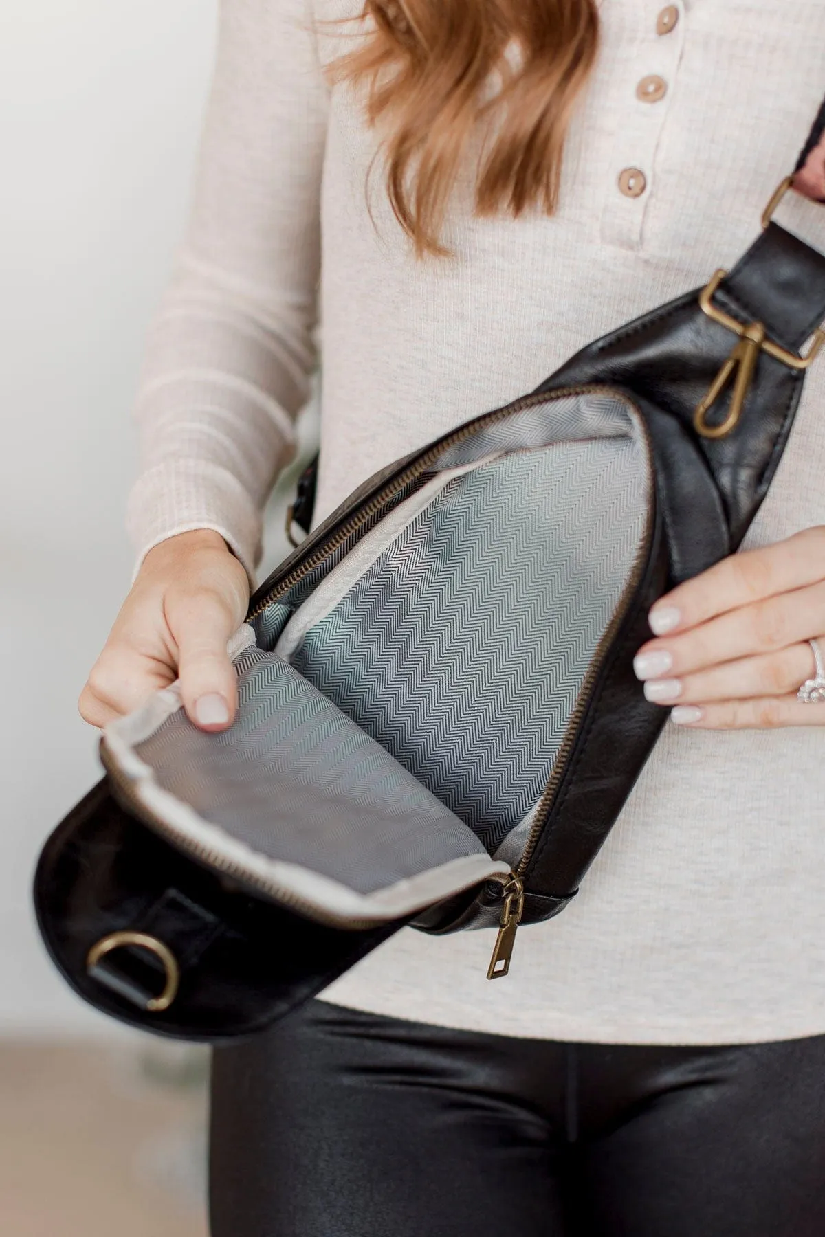 Always On The Go Sling Bag- Black
