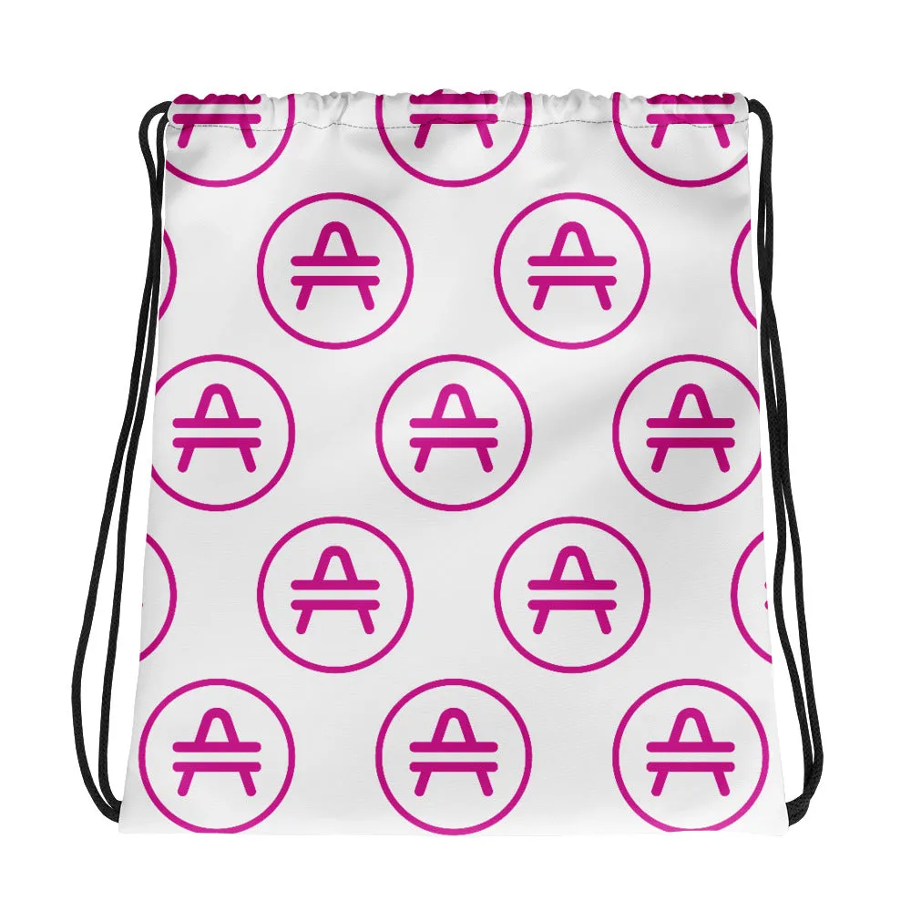 AMP Token Tiled Stenciled Alt-logo Drawstring Bag