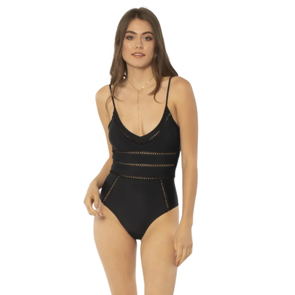 Amuse Society Womens Solid Kayla One Piece