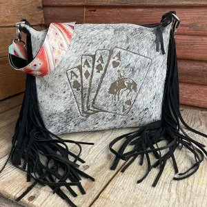 Annie - B&W Speckle w/ Bucking Aces Design