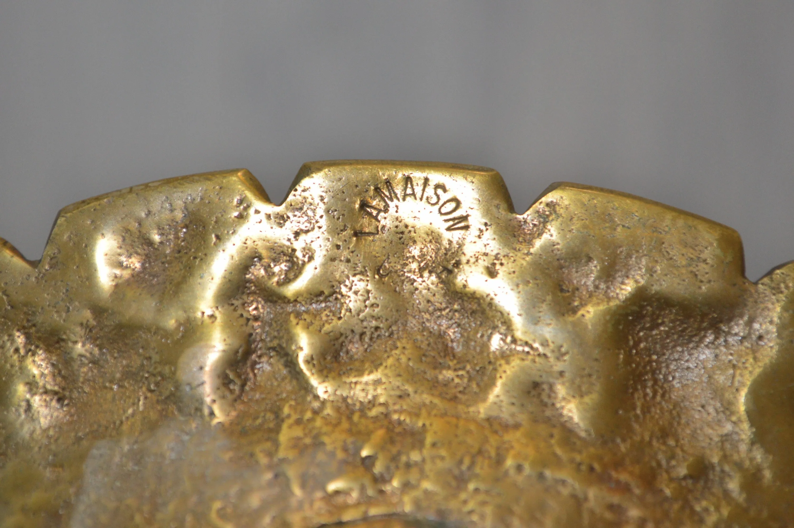 Antique Art Nouveau Decorative Tray French Style Brass Relief Cherubs