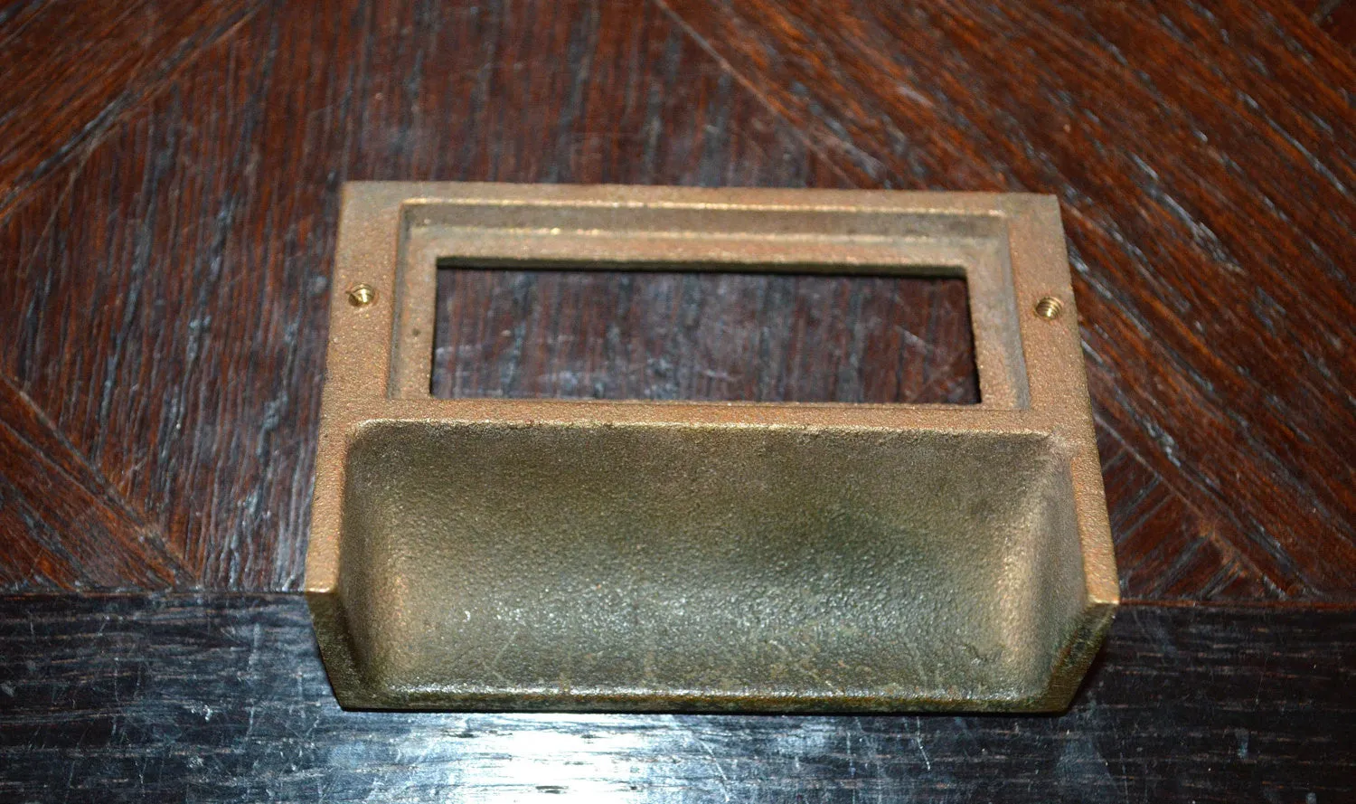 Antique Bin Pull Apothecary Cabinet Drawer Label Handle Hardware
