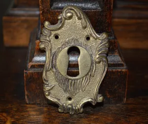Antique Escutcheon French Brass Keyhole Hardware