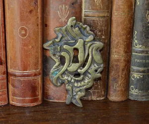 Antique French Brass Keyhole Escutcheon Furniture Hardware 5 Available