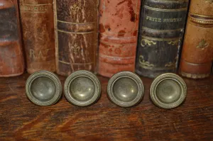 Antique Knobs Set of 4 Small French Brass Hardware