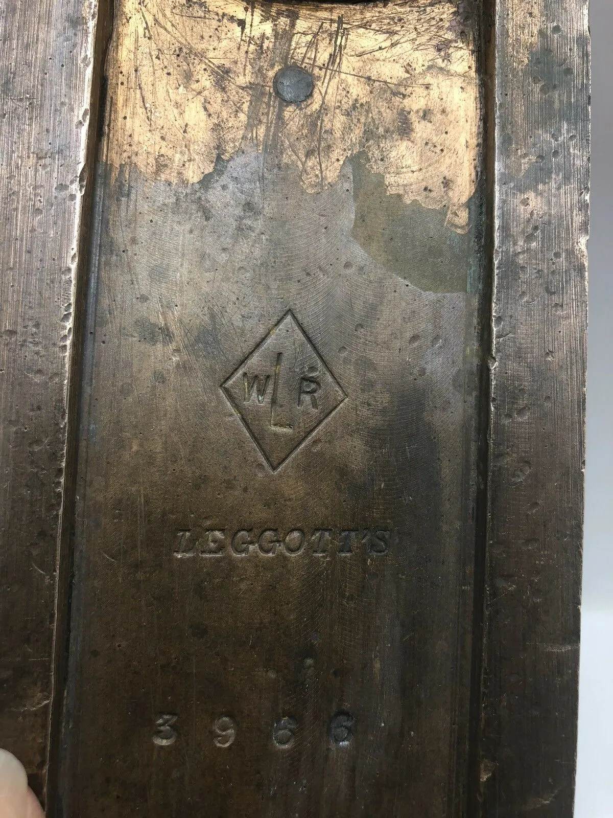 Antique Solid Rose Bronze French Decorative Door Key Plate Mansion Leggatts