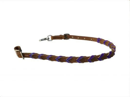 Argentina Cow Leather wither strap with Color Braided leather accent