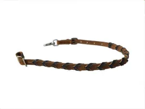 Argentina Cow Leather wither strap with Color Braided leather accent