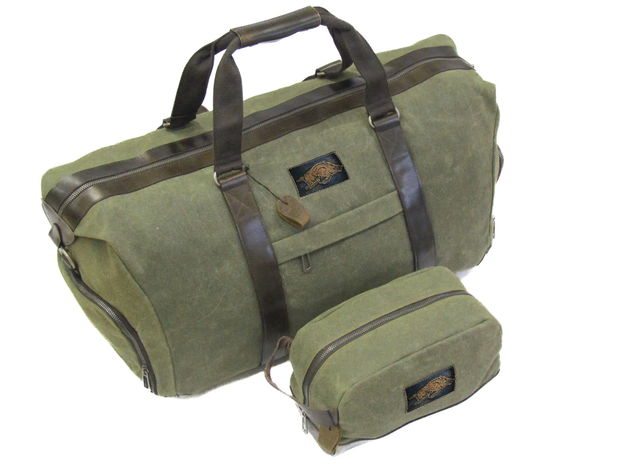 Arkansas Razorbacks Waxed Canvas Weekender Bag