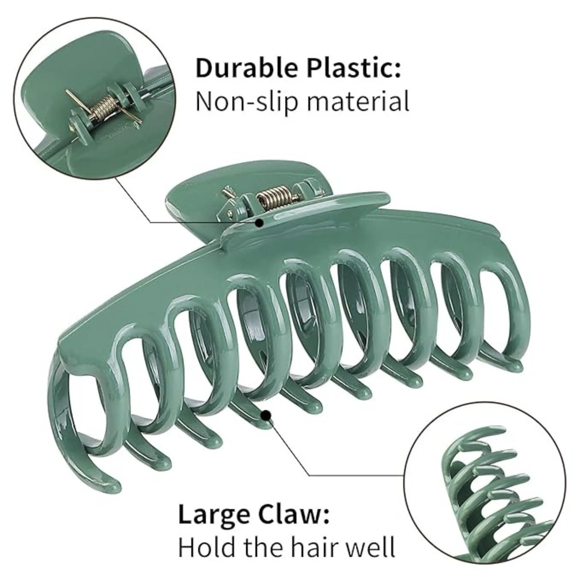 Army Green Hair Claw Clip
