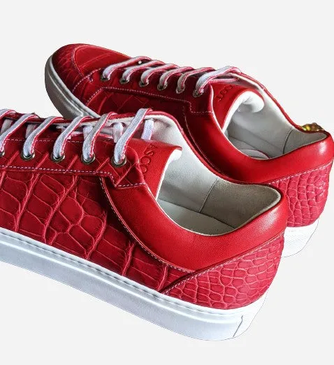 Ascot Sneakers - Red Matt Alligator