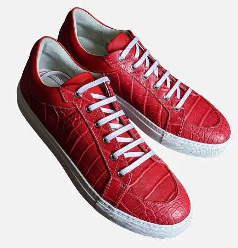 Ascot Sneakers - Red Matt Alligator