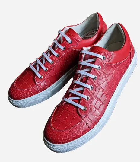 Ascot Sneakers - Red Matt Alligator