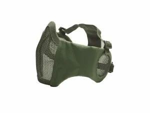 ASG Metal mesh mask with cheek pads and ear protection, OD Green