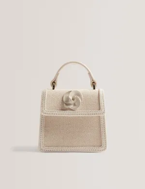 Audou Canvas Rose Hardware Mini Bag Ecru