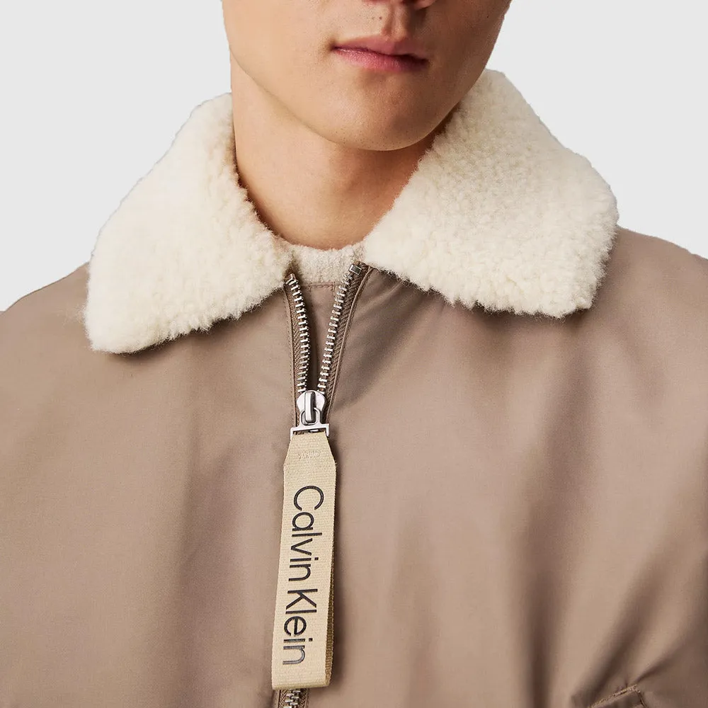Aviator Sherpa Jacket - Brown