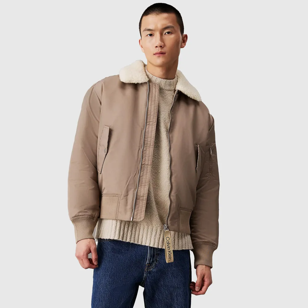 Aviator Sherpa Jacket - Brown