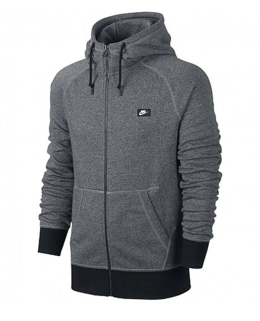 AW77 French Terry Shoebox Zip-Up Hoody Grey