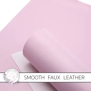 Baby Pink ~ Smooth Faux Leather Craft Fabric Sheets ~ 0.92mm