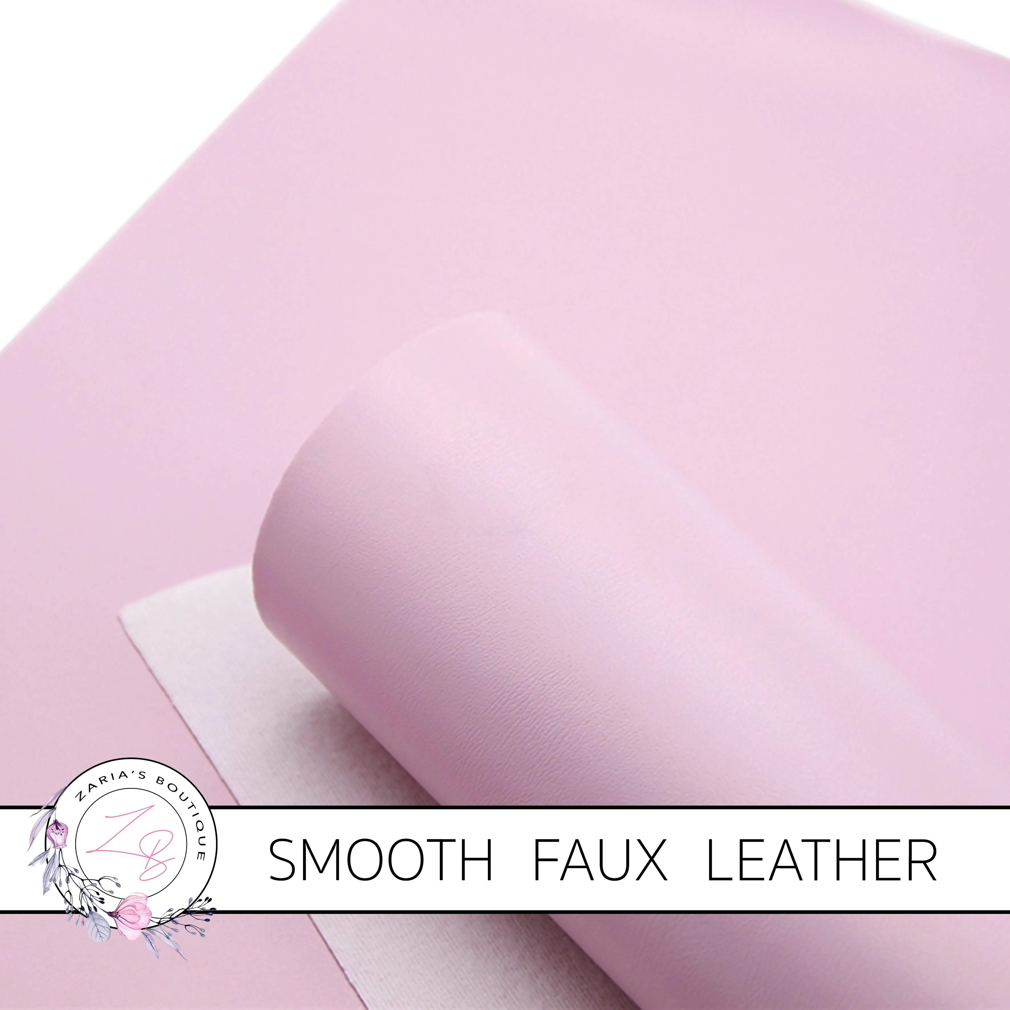 Baby Pink ~ Smooth Faux Leather Craft Fabric Sheets ~ 0.92mm