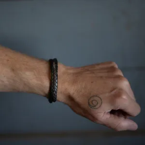Baja Braid Leather Bracelet | Black