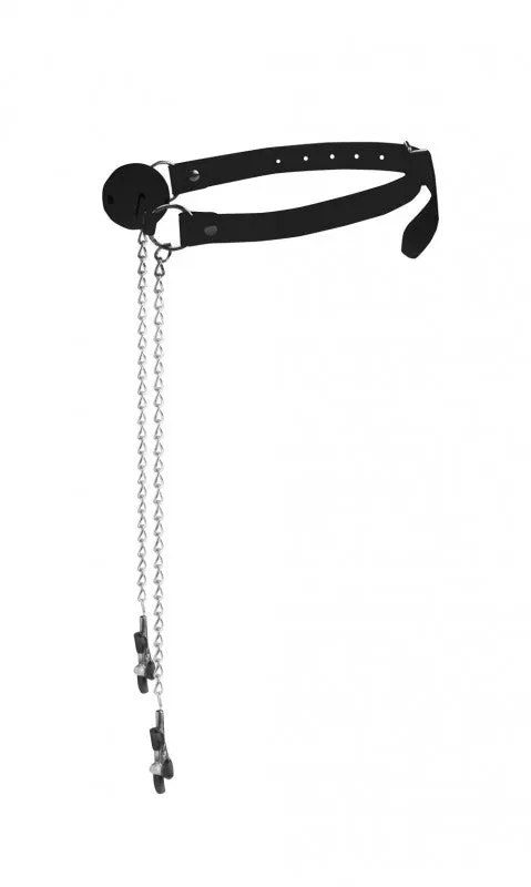 Ball  W / Nipple Clamps - Black