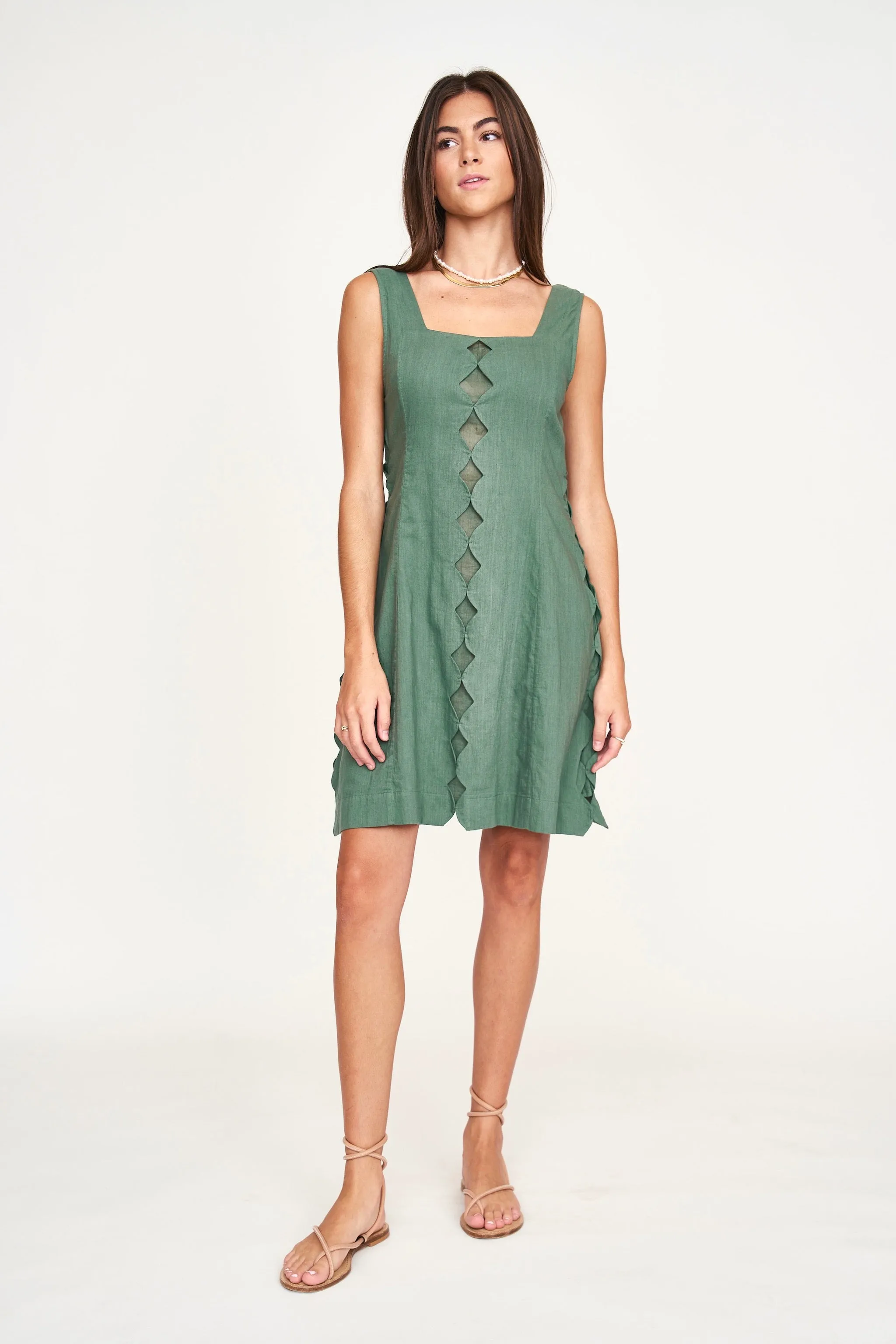 Barcelona Short Dress in Laurel