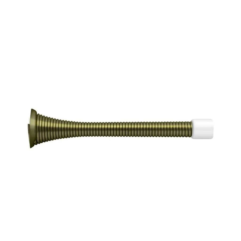 Baseboard Door Stop - Door Mount - 4" Brass/Antique Brass